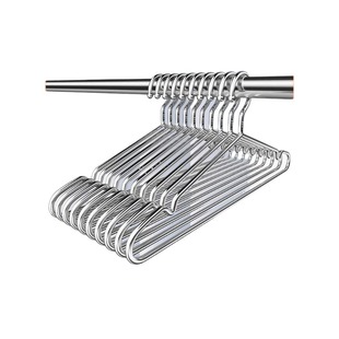 304不锈钢衣架实心挂衣架子凉晾衣撑撑子晒衣挂衣服挂钩加粗阳台