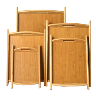 托盘长方形商用家用下酒茶菜盘餐盘日式竹制品火锅木质烧烤带耳盘