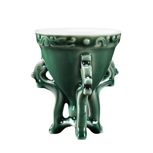 陶瓷龙诞杯耐高温家用一两白酒杯酒具中式小高脚创意小水杯中国风