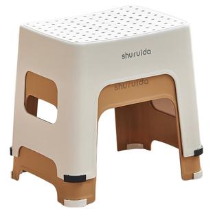 矮凳子家用成人加厚塑料卫生间洗脚凳子熟胶板凳椅子结实小孩防滑