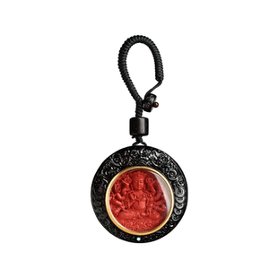 朱砂貔貅汽车钥匙扣挂件男士高档马年情人节平安吊坠本命年礼物