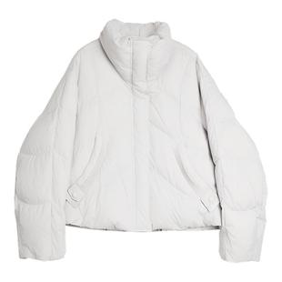 【泡芙羽绒】ELLE90鹅绒短款羽绒服女2025冬季新款宽松保暖外套