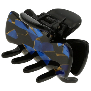 进口现货/章小蕙Camila Paris法国发夹抓夹高品质蝴蝶印花蓝色8cm