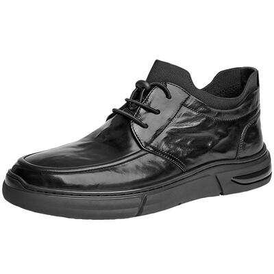 百丽男鞋高帮休闲皮鞋加