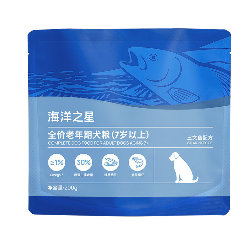 海洋之星三文鱼老年犬粮600g