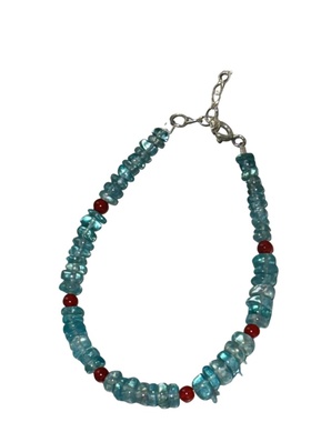 夏日果冻海清冷S925纯银手链