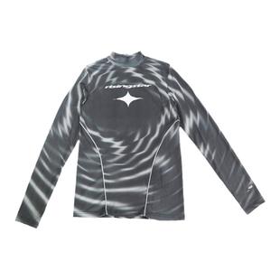 Culture春季设计感小高领反光打底长袖T恤高级感朋克内搭上衣男女