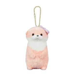 日本amuse正版可爱粉色水獭公仔玩偶毛绒包包挂件小挂饰生日礼物