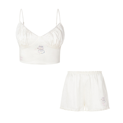 HelloKitty联名真丝吊带短裤睡衣