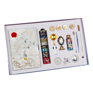 故宫国潮古风文创火漆印章套装全套礼盒章头蜡粒手柄勺子火星笔炉子熔炉便宜学生儿童生日礼物批发毕业伴手礼