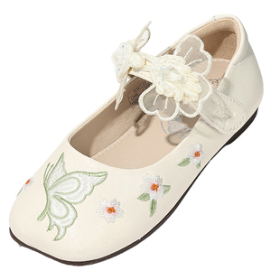 TATA他她童鞋女童国风汉服鞋软底时尚皮鞋小女孩秋季舒适透气单鞋