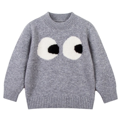 儿童羊绒衫男童毛衣高端100%纯山羊绒秋冬厚中大童宝宝女童羊毛衫