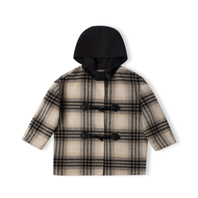 OPCP复古格子大衣男女同款