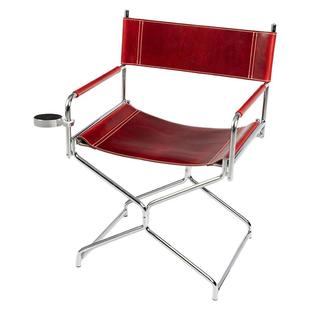 营造空间马鞍皮极简金属餐椅小户型可折叠餐椅不占地方家用靠背椅