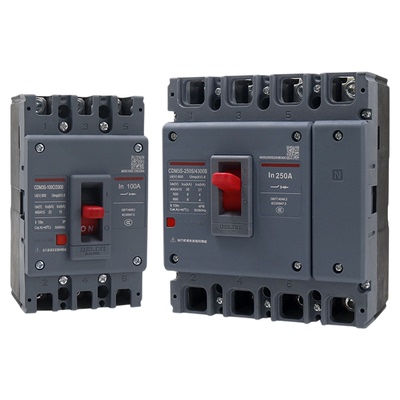 德力西CDM3S塑壳断路器空气开关100A/160/200/250/400A三相3P四线