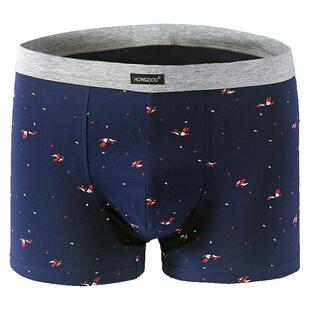 红豆男士内裤纯棉抗菌四角裤男生冬季大码平角运动型短裤学生裤衩