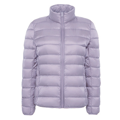 优衣厍白鸭绒立领轻薄羽绒服女