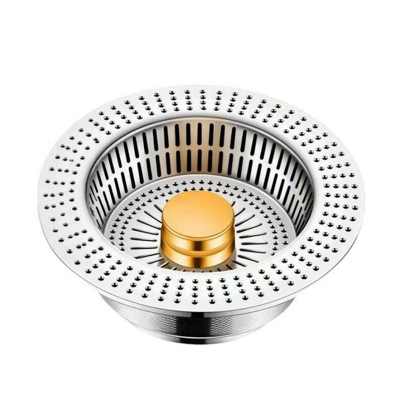 厨房水槽过滤弹跳芯通用防臭防堵按压式洗菜盆漏水塞下水塞下水器