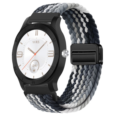 适用于华为GT Cyber磁扣编织表带HUAWEI WATCH GT Cyber春夏新款磁吸编织腕带尼龙回环时尚百搭配件
