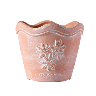 粗陶土透气手捏帝罗马大花盆客厅阳台花园大口径圆长方形落地花盆