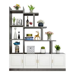 轻奢玄关柜实木客厅屏风隔断柜鞋柜一体简约现代置物架酒柜玄幻柜