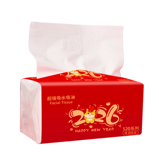 马年春节大包抽纸2026喜庆餐巾纸家庭实惠装卫生纸面巾纸整箱批