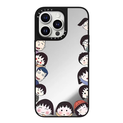 CASE樱桃小丸子适用iPhone16Promax苹果15Pro手机壳12镜面13潮牌14防摔套15Promax可爱16Pro女款Plus可磁吸11