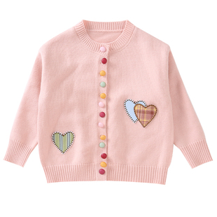 女童开衫毛衣2026新款春装洋气儿童针织衫中大童薄款外套公主上衣