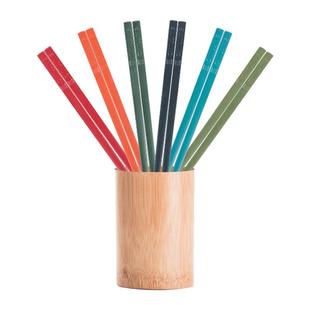 德国双立人Now筷子6双装家庭用筷子防滑彩色套装