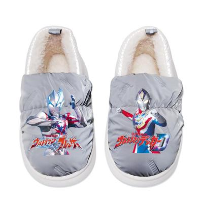 卡通男童冬季夜光加绒棉拖鞋