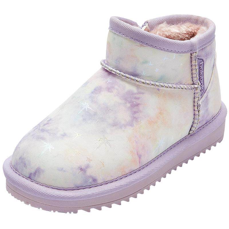 巴拉巴拉儿童雪地靴宝宝加绒鞋子