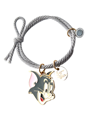 情侣编织皮筋卡通磁吸手绳