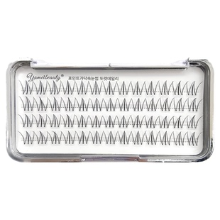 韩系睫毛单簇女团爱豆款根根分明素颜分段睫毛透明梗韩国化妆师款