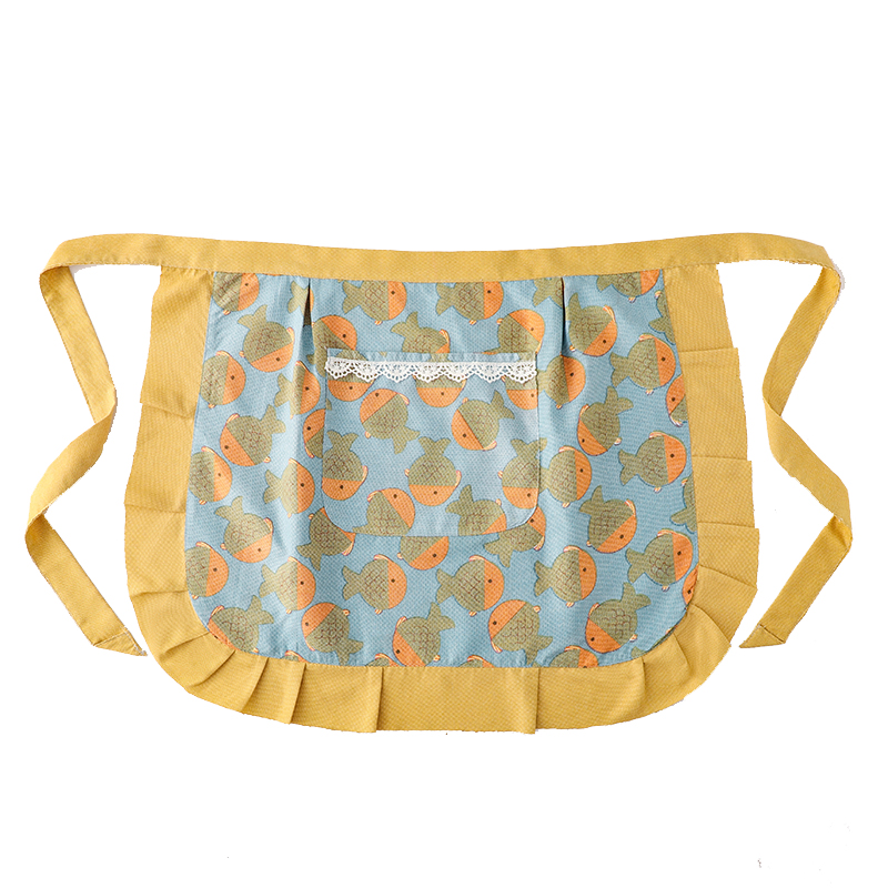 2024洋气半身围腰男女同款防污防尘舒适围裙餐饮店服务员工作服