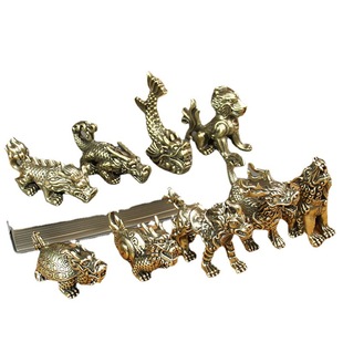 纯铜龙生九子一套黄铜狴犴赑屃螭吻蚣蝮椒图蒲牢狻猊饕餮睚眦摆件