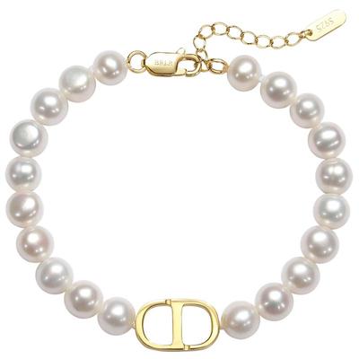 佰色传情S925银淡水珍珠百搭腕链