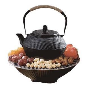 捷安玺铁壶煮茶壶烧水壶泡茶专用铸铁茶壶碳火电陶炉围炉煮茶器具