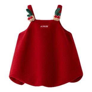 【圣诞】PawinPaw卡通小熊童装25年冬季新款女宝宝连衣裙甜美俏皮
