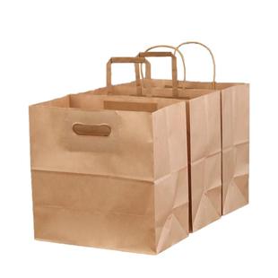 奶茶打包袋定制饮品饮料咖啡外卖杯托单两四杯袋牛皮纸袋手提袋子