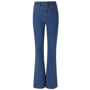 【弹力蓝牛仔面料】IIIVIVINIKO夏季新款复古百搭长裤子女