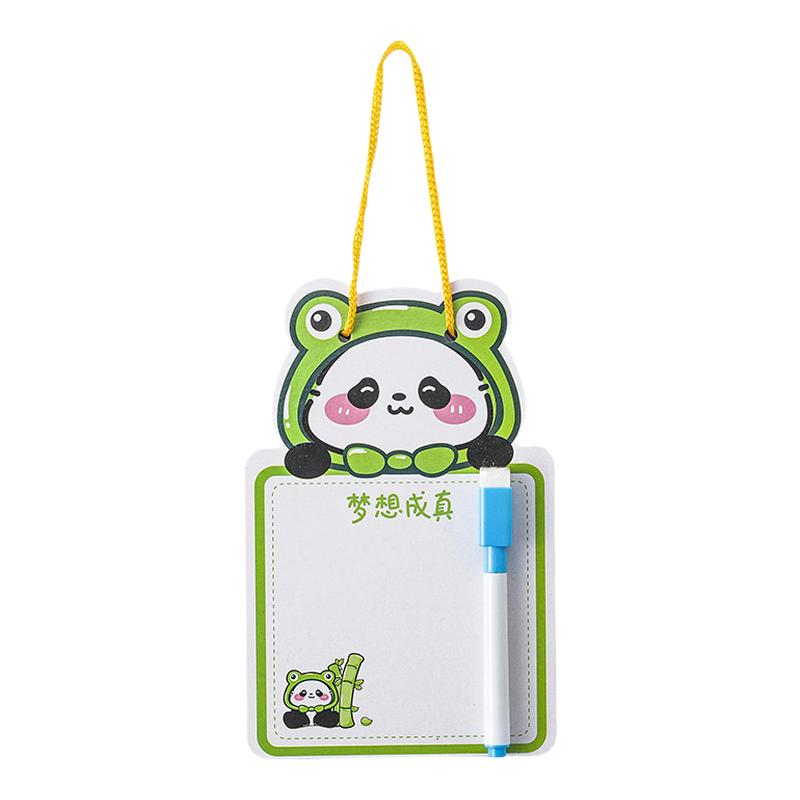 卡通熊猫可擦双面小白板