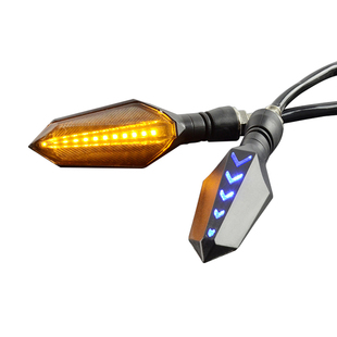 摩托车改装配件led转向灯超亮流水地平线踏板车12V高亮转弯方向灯