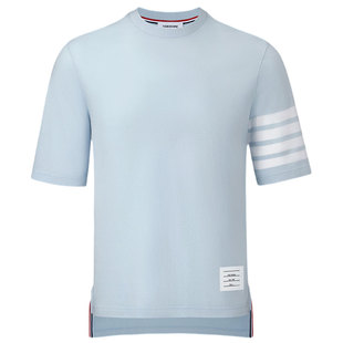 THOM BROWNE 男女同款四条纹短袖T恤