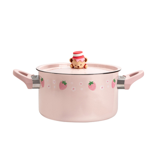 sohome泰迪珍藏进口珐琅汤锅奶锅搪瓷辅食煲汤煮奶大容量各种炉具