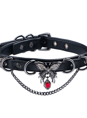 PUPPYRIDER蝴蝶红晶项圈可定制