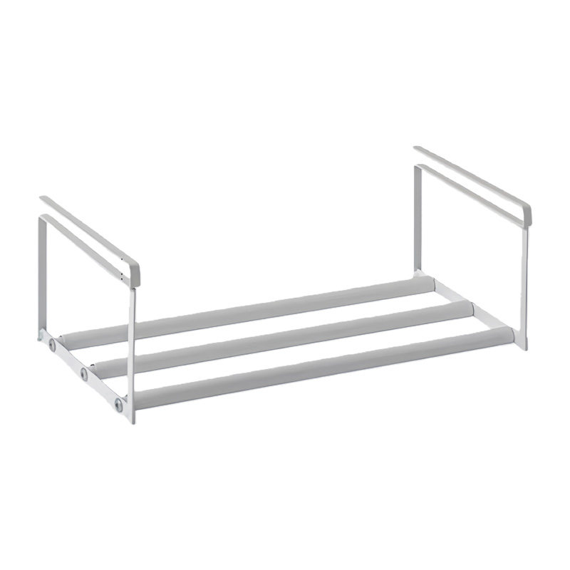 可伸缩分层脸盆隔板下挂篮免打孔家用加高柜鞋架易安装浴室置物架