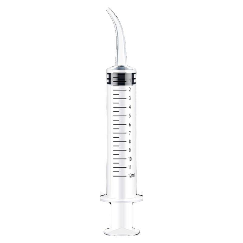 智齿窝牙洞牙科手动冲牙冲洗器弯头注射器一次性医用牙镜子口腔镜