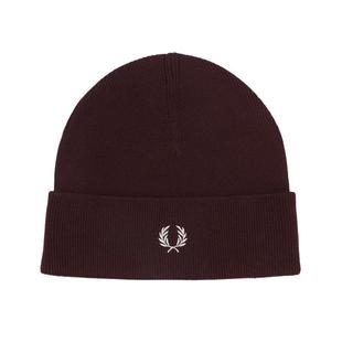 FRED PERRY男士休闲帽子2025冬季新款麦穗刺绣羊毛针织帽潮C8161