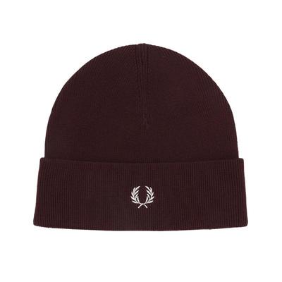 FRED PERRY男士休闲帽子2025冬季新款麦穗刺绣羊毛针织帽潮C8161