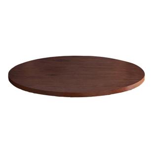 加厚圆桌面实木餐桌家用饭店食堂餐饮圆形桌子台面转盘圆桌面板